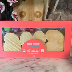Paint your own wood hearts kit